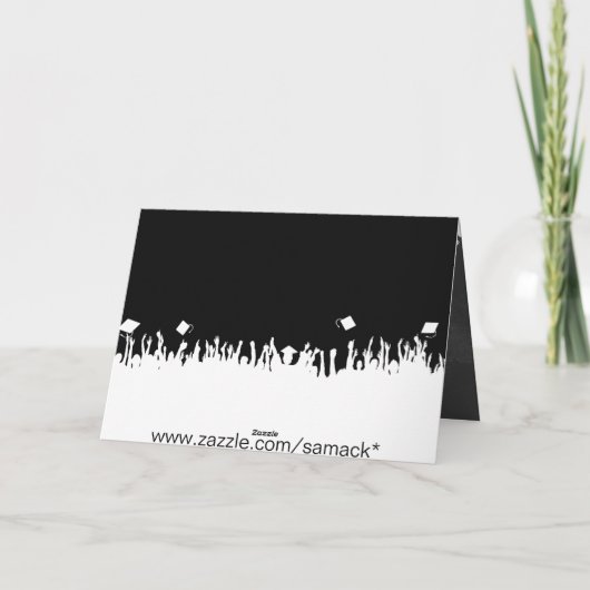 黒板 卒業式 招待状 あなたの写真 (裏面)