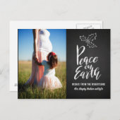 黒板 | 地球の平和 | タイポグラフィ写真 ポストカード (正面/裏面)