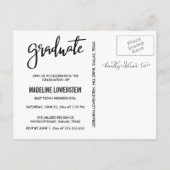 黒板 | 大学院の素朴大学院写真 インビテーションポストカード (裏面)