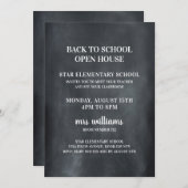 黒板 学校初日 オープンハウス招待状 招待状 (正面/裏面)