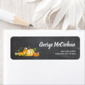 黒板 小さなかぼちゃ ハロウィン 返送先住所 ラベル (インサイチュ)