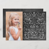 黒板 |小さメリーいクリスマスの写真カード シーズンカード (正面/裏面)