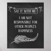 黒板、感動的引用文 ポスター (正面)