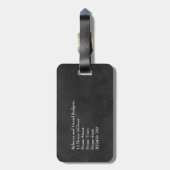 黒板 手描き フラワーガーランド ウェディング ラゲッジタグ (裏面縦)