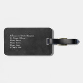 黒板 手描き フラワーガーランド ウェディング ラゲッジタグ (裏面横)