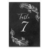 黒板 手描き フラワーガーランド テーブルナンバー (裏面)