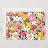 黒板 春の花 おしゃれなエンゲージメントパーティー 招待状 (裏面)