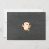 黒板 森 ニュートラル ベビーシャワー 招待状 (裏面)