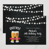 黒板, 歓声 30歳の誕生日パーティー招待状 招待状 (正面/裏面)