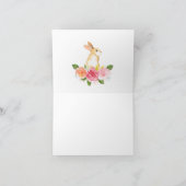 黒板 水彩 お茶パーティー シャワーの感謝 サンキューカード (内部)