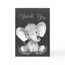 黒板 水彩 ゾウ 感謝