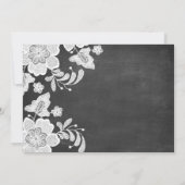 黒板 水彩 ブラシ カリグラフィー 写真 セーブザデート (裏面)