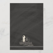 黒板 花の結婚式 プログラム 案内カード (裏面)