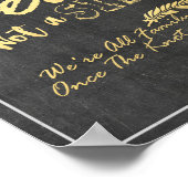 黒板 花の装飾 席を選んで サイドではない 結婚式 ポスター (角)