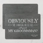 黒板 | 花婿の介添人 | ベストマン 面白いプロポーズ 招待状 (正面/裏面)