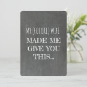 黒板 | 花婿の友人 | ベストマン 面白いプロポーズ 招待状 (スタンド正面)