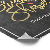 黒板 花柄 ブライダルシャワー ウェルカム レセプション ポスター (角)