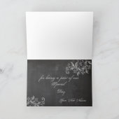 黒板 花柄 感謝カード (内部)