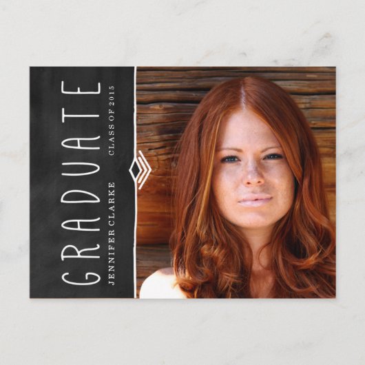 黒板 | 2015卒業パーティー招待状 インビテーションポストカード (正面)