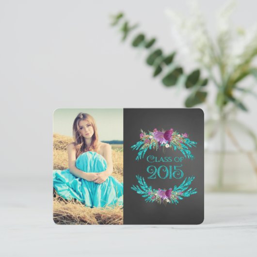 黒板 2015年卒業式 招待状 (スタンド正面)