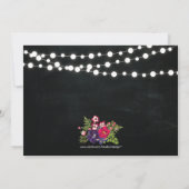 黒板 50歳 サプライズ誕生日パーティー招待状 招待状 (裏面)