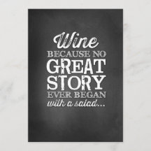 黒板 5x7 テーブルサイン ワイン Because