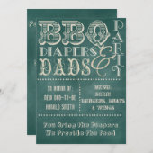 黒板BBQおむつパパベビーシャワー 招待状 (正面/裏面)
