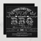 黒板BBQスタイリッシュモダン結婚式招待状 招待状 (正面/裏面)