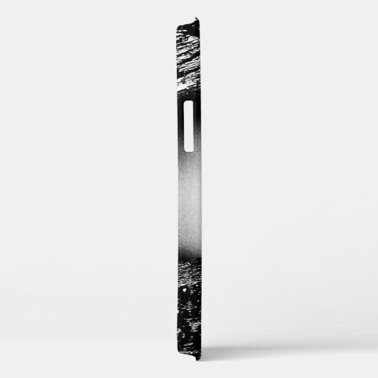 黒枠のモノクロの官能的な女性の唇 Case-Mate iPhoneケース (裏面 / 右)