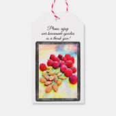 黒枠のラズベリーとアルモンズの水彩 ギフトタグ (裏面)