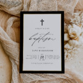 黒枠の洗礼招待状 招待状