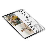 黒枠オーバーレイ写真 保存日 結婚式 マグネット (右側)