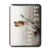 黒枠オーバーレイ写真 保存日 結婚式 マグネット (縦)