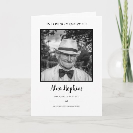 黒枠写真記念のお葬式 プログラム (正面)