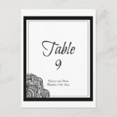 黒枠 黒メダリオン テーブル席札 ポストカード (正面)