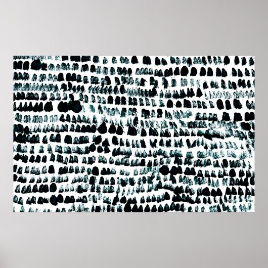 黒染絵を描め、斑点、染み、粒が付いている ポスター (正面)