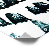 黒染絵を描め、斑点、染み、粒が付いている ポスター (角)