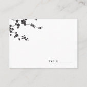 黒桜花さくらんぼ咲く禅結婚の プレイスカード (正面)