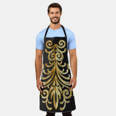 黒権スタイリッシュ限® エプロン (着用した状態)