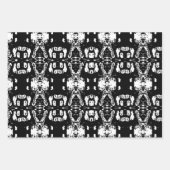 黒樺の木樹皮パターン（の模様が）ある ラッピングペーパーシート (正面)