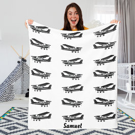 黒機旅行ベビー第1誕生日、航空 フリースブランケット