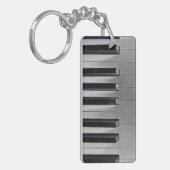 黒檀とアイボリー キーホルダー (正面左)