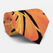 黒檀と柑橘類オレンジトロピカルアートデザイン ネクタイ (ロール)
