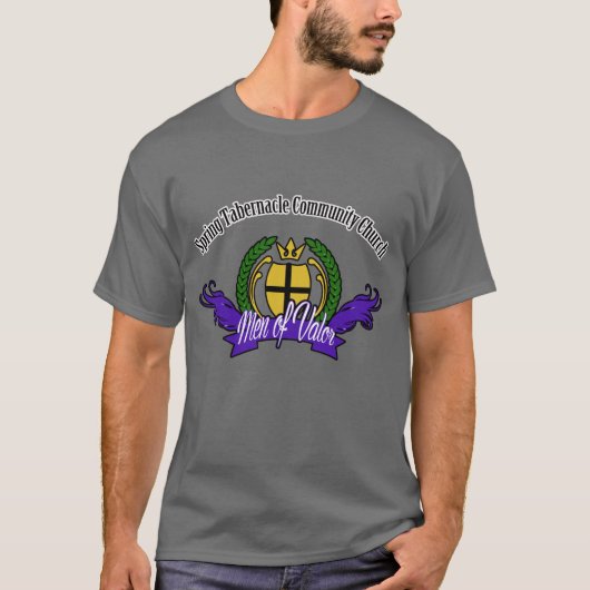 黒檀によって長く設計されている勇気の人 Tシャツ (正面)