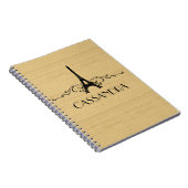 黒檀のフランスの花柄な手帳 ノートブック (右側)