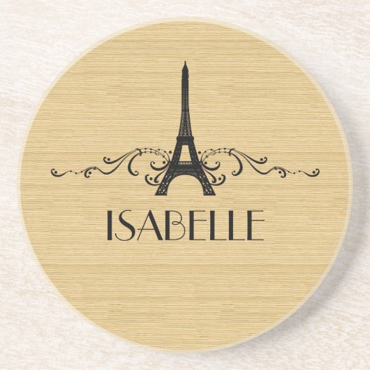 黒檀のフランスの花色のコースター コースター (正面)