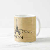 黒檀のフランスの茂ったマグ コーヒーマグカップ (正面右)