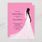 黒檀のブライダルシャワー招待 招待状 (正面/裏面)