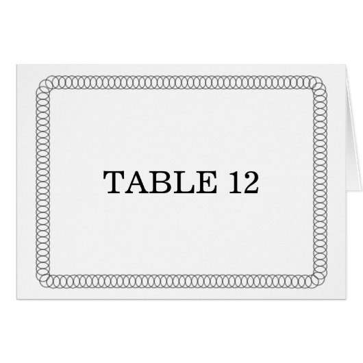 黒檀の丸いテーブル番号カード (正面横)