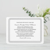 黒檀の丸い結婚式の招待 招待状 (スタンド正面)